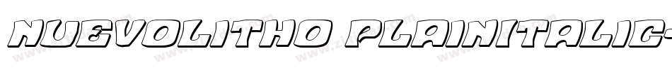 NuevoLitho PlainItalic字体转换